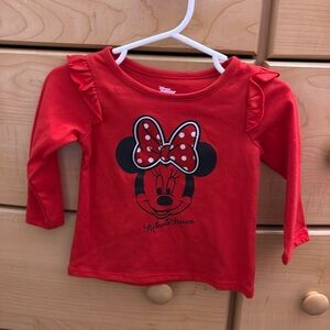 Baby Girl Long Sleeve Minnie Mouse Shirt - Size 12 Months